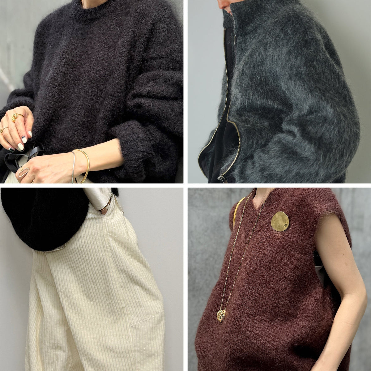 chieko+ luxe knit ritch mohair sweater
