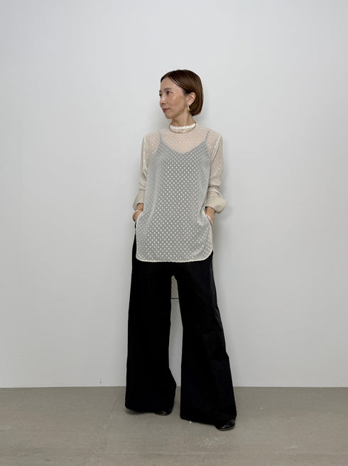 sheer dot dress shirt