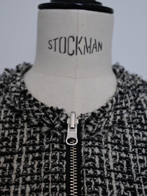 egg zip vest(wool tweed)