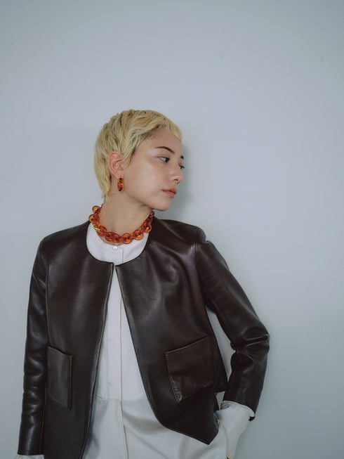 1205. Entrefino lamb leather jacket 02(予約商品)