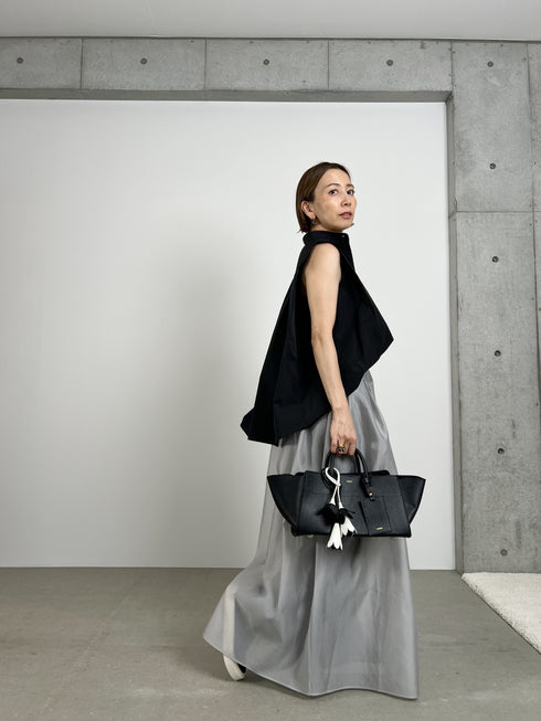 silk taffeta sleeveless blouse