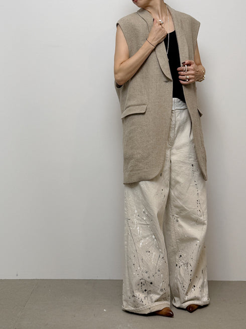 ✧ NEW ✧ rich linen jilet(予約商品)