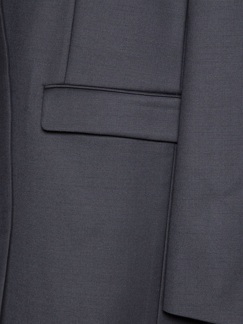 silk wool shawl collar jacket