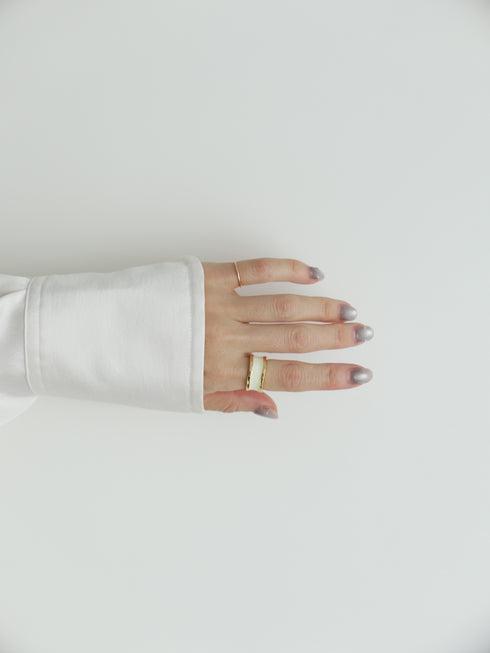 14. gold bobbin † white