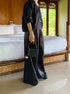 1011. cupro-cotton cylinder wide pants