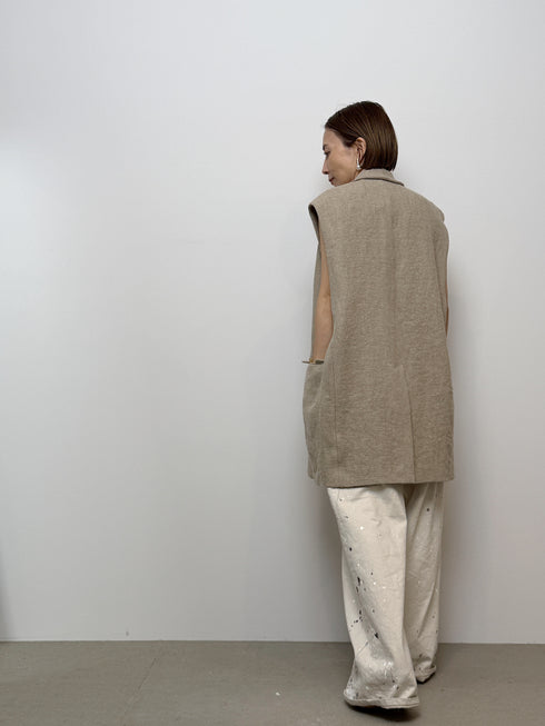 ✧ NEW ✧ rich linen jilet(予約商品)