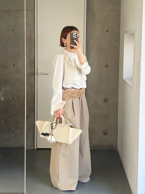 【basic line】cylinder wide pants(即納)