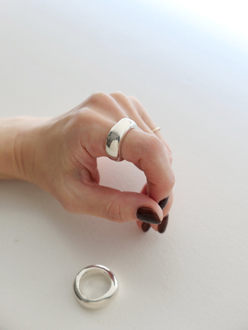 "NEW" middle ring 925 - one diamond(オーダー品)