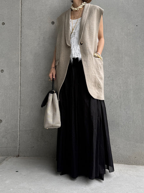 1017. rich linen jilet