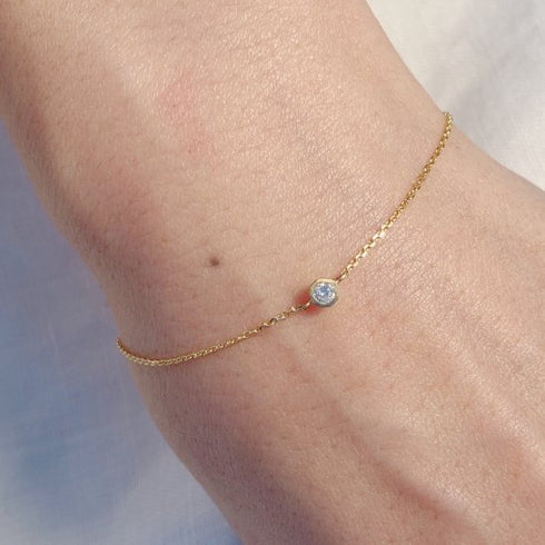 K18YG mini teacup diamond † bracelet(オーダー品)