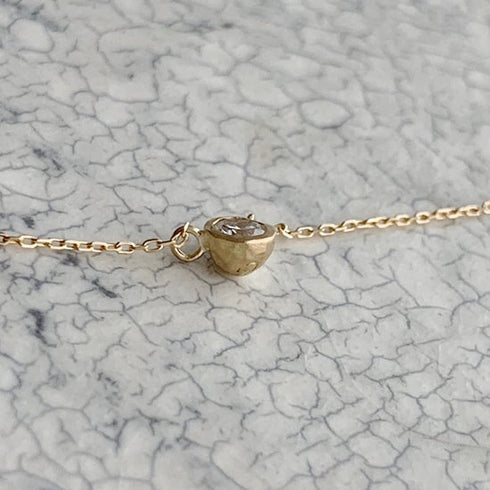 K18YG mini teacup diamond † necklace(オーダー品)