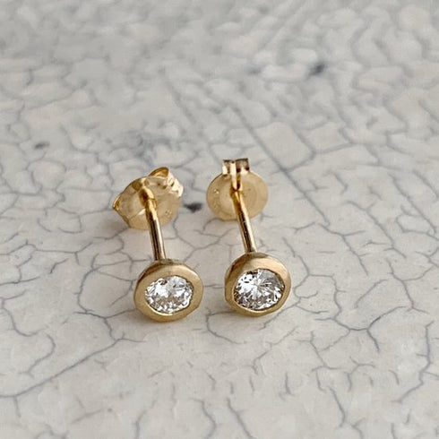 K18YG mini teacup diamond † pierce(オーダー品)