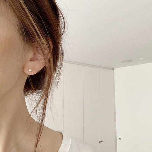 K18YG mini teacup diamond † pierce(オーダー品)