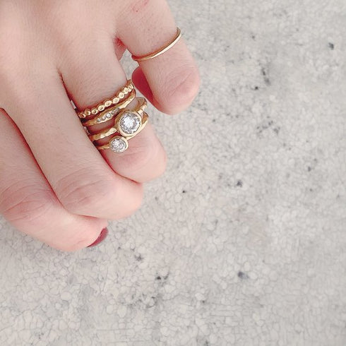 N°1 K18YG luxe diamond ring 0.7ct