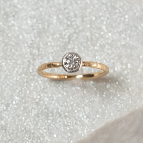 N°7 K18arm classy combination ring 0.3ct