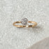 N°7 K18arm classy combination ring 0.3ct