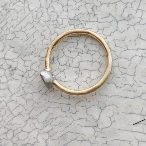 N°7 K18arm classy combination ring 0.3ct