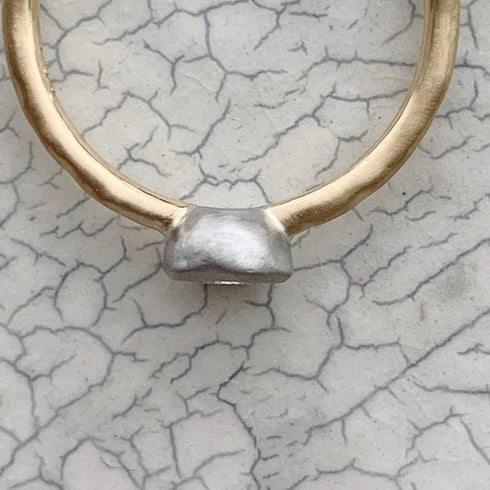 N°7 K18arm classy combination ring 0.3ct