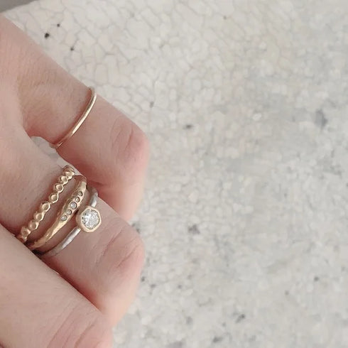 N°6 PTarm classy combination ring 0.3ct