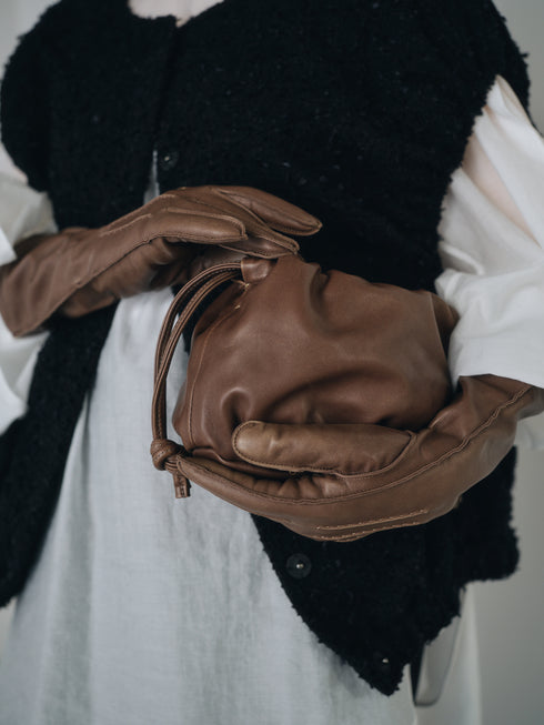 lamb leather shoulder bag