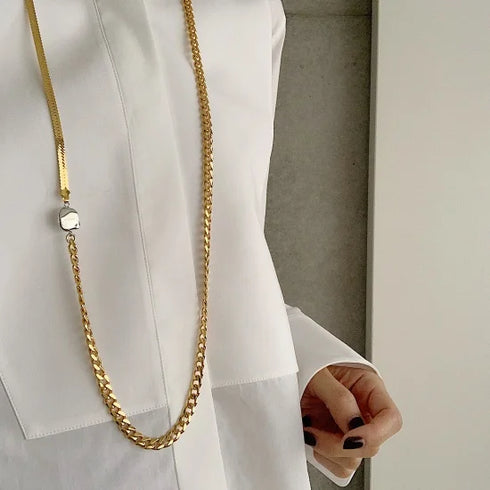 long combination necklace