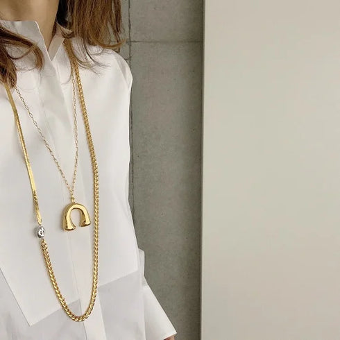 long combination necklace