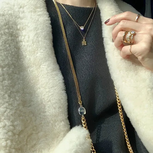 long combination necklace