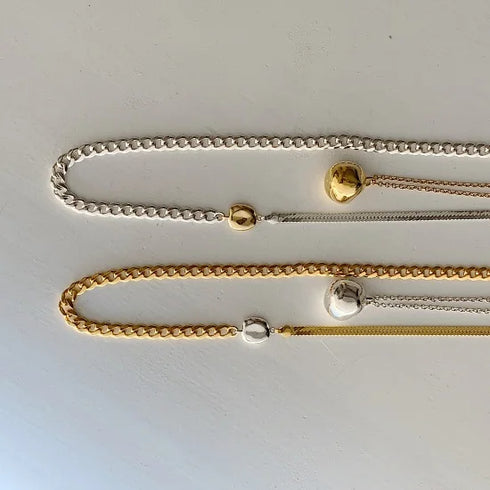 long combination necklace
