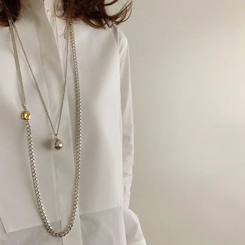 long combination necklace