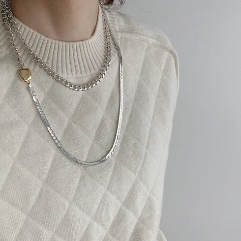 long combination necklace