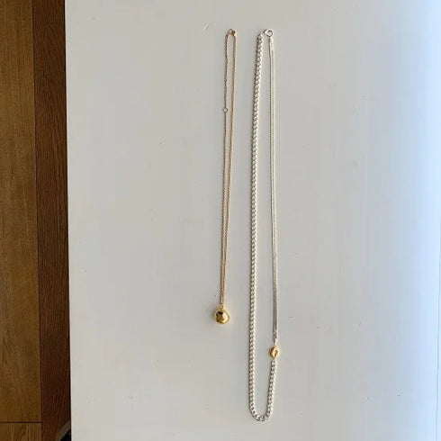 long combination necklace