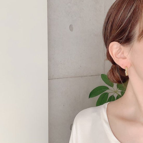 kotama brass hoop pierce/earring