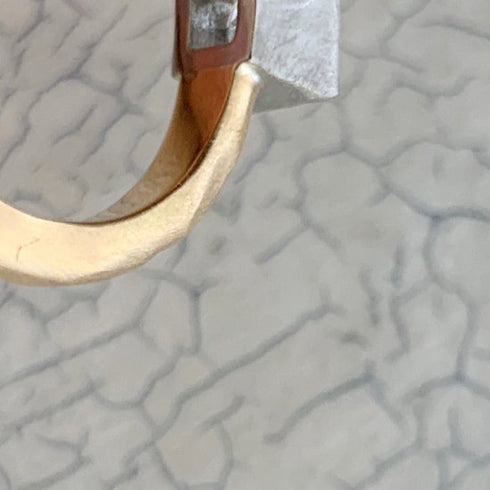 N°17 K18arm princess diamond ring