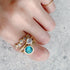 N°24 jewel ring † blue zircon
