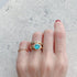 N°24 jewel ring † blue zircon