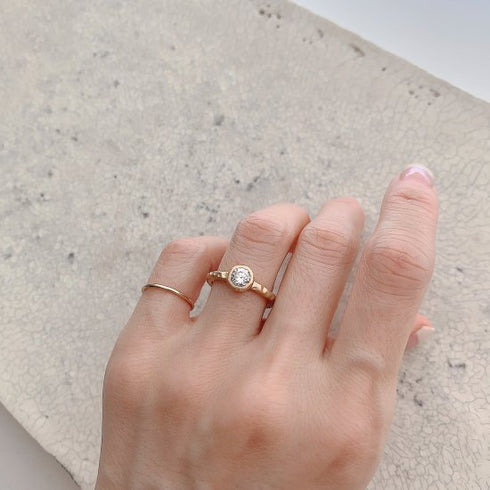 N°3 K18YG luxe diamond ring 0.5ct