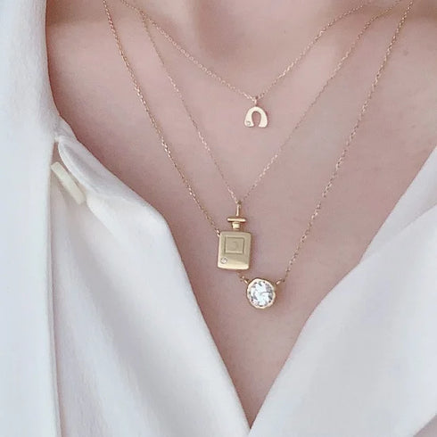 K10YG minimum bonheur necklace