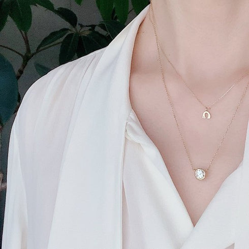 K10YG minimum bonheur necklace