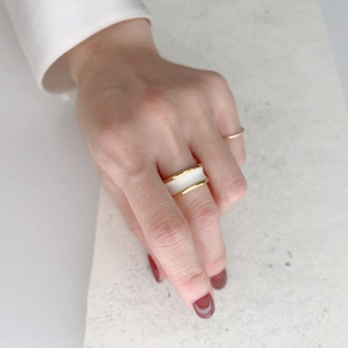 gold bobbin † white