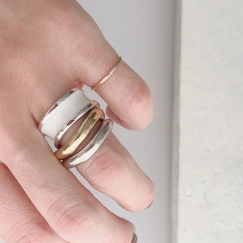 silver bobbin † white