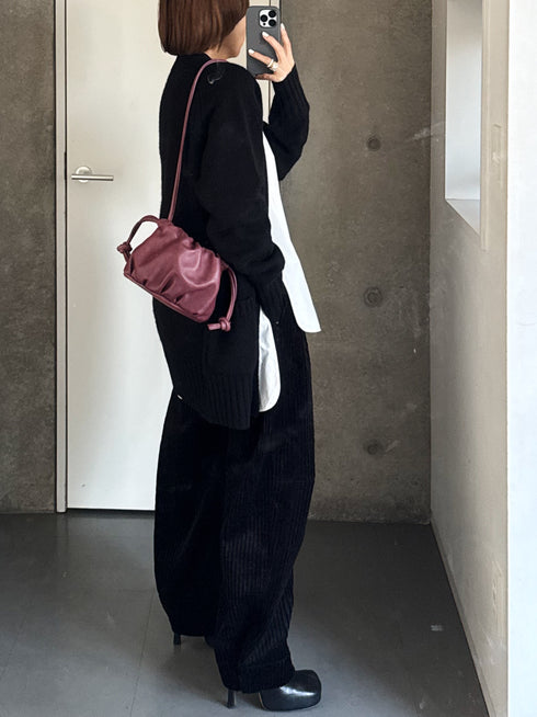 lamb leather shoulder bag