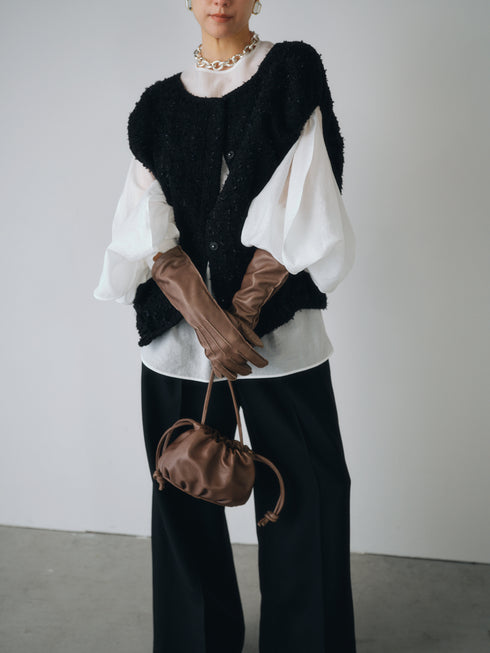 lamb leather shoulder bag