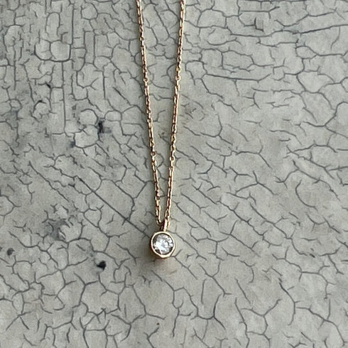 K10 tiny diamond necklace 70(オーダー品)