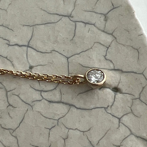 K10 tiny diamond necklace 70(オーダー品)