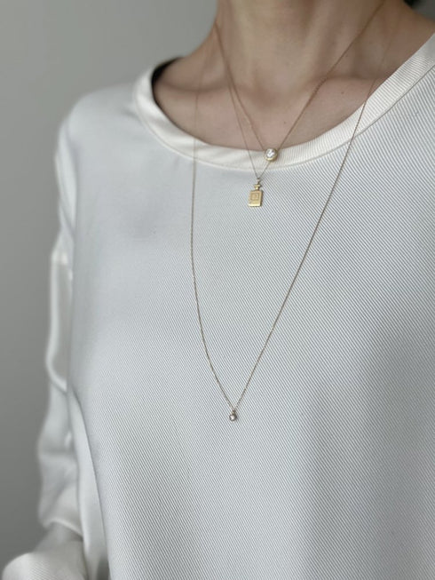 K10 tiny diamond necklace 70(オーダー品)