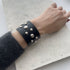 studs leather bangle