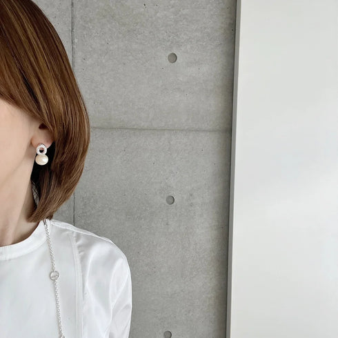 caviar pearl pierce/earring