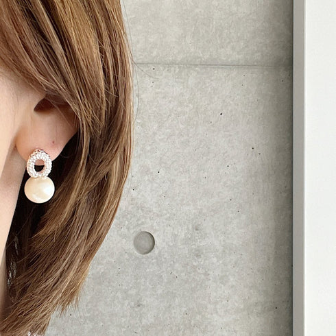 caviar pearl pierce/earring