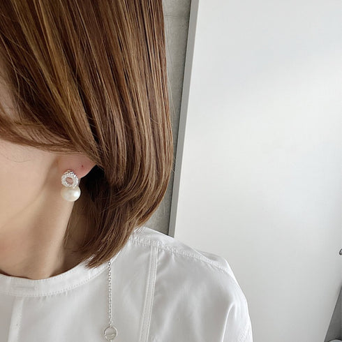 caviar pearl pierce/earring