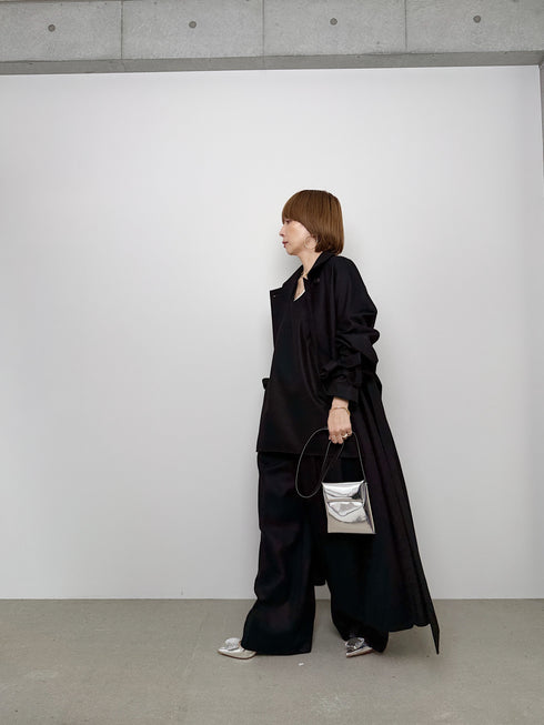 3piece - flannel wrap coat